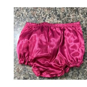 Ruffle Butts Baby Girls Pink Satin Rosette Diaper Cover Bloomers Magenta Floral